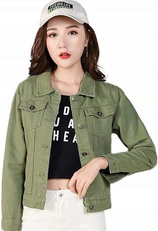 Amazon Yeenoke 8色 デニム ジャケット レディース ダメージ ベーシック ショート丈 スプリングコート 長袖 コート ジャンパー Gジャン カジュアル アウター おしゃれ コート ジャケット 通販