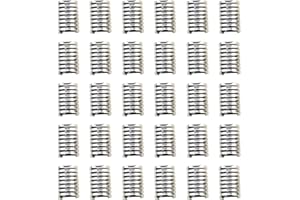 Hao Pro Fold Over Cord End Caps 13x9mm Copper Crimp Clamp Clasp Connector Fastener Form a Circle Deep Enough to Hold Thick Firmly Good Coverage for Leather Ribbon Necklace Silver 30pcs