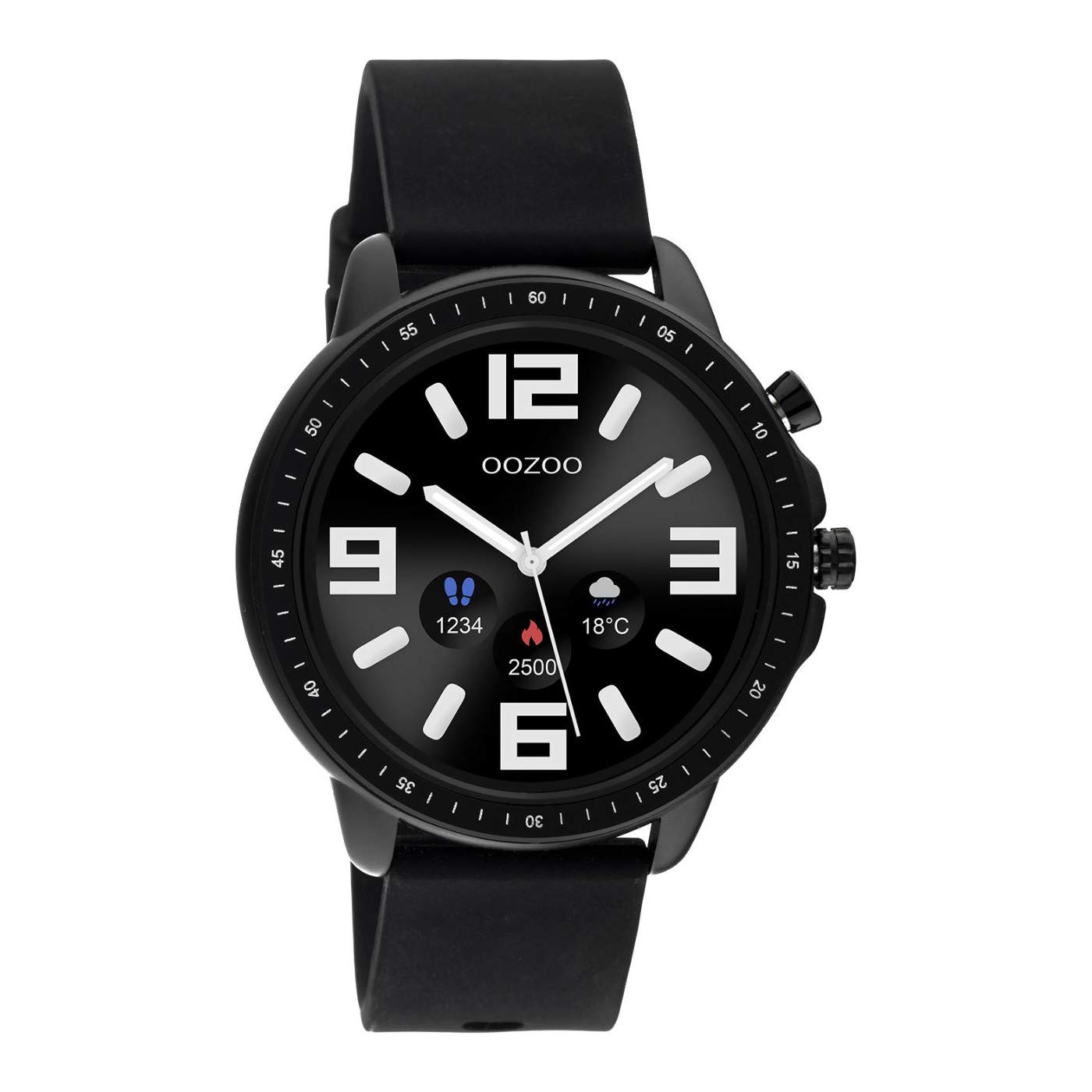 Oozoo Unisex Smartwatch Silicone Strap 45 MM Q00304