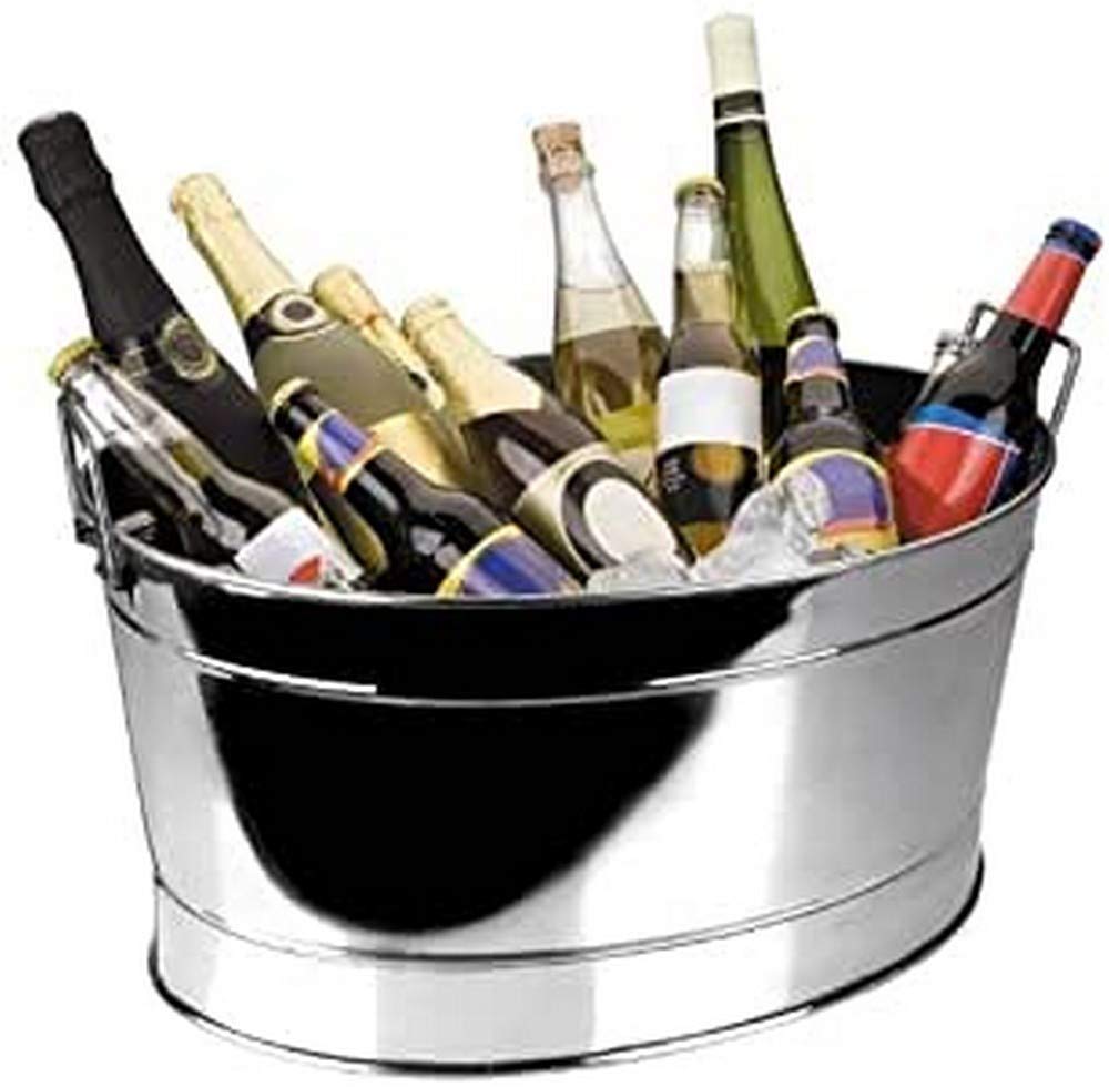 Lacor 62272 Stainless Steel Mirror Finish Oval Cooler, 53 x 38 cm, Silver