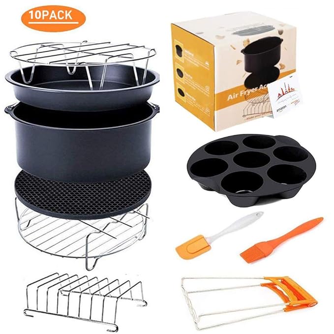 Deep Fryers Universal Air Fryer Accessories Including Cake Barrel