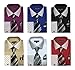 Fortino Landi Mens French Cuff Dress Shirt w/ Polka Dot Contrast Collar & Tie Hanky