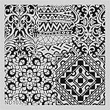 NICOLE DIARY Square Nail Art Stamp Template Image Stamping Plate NDP-103