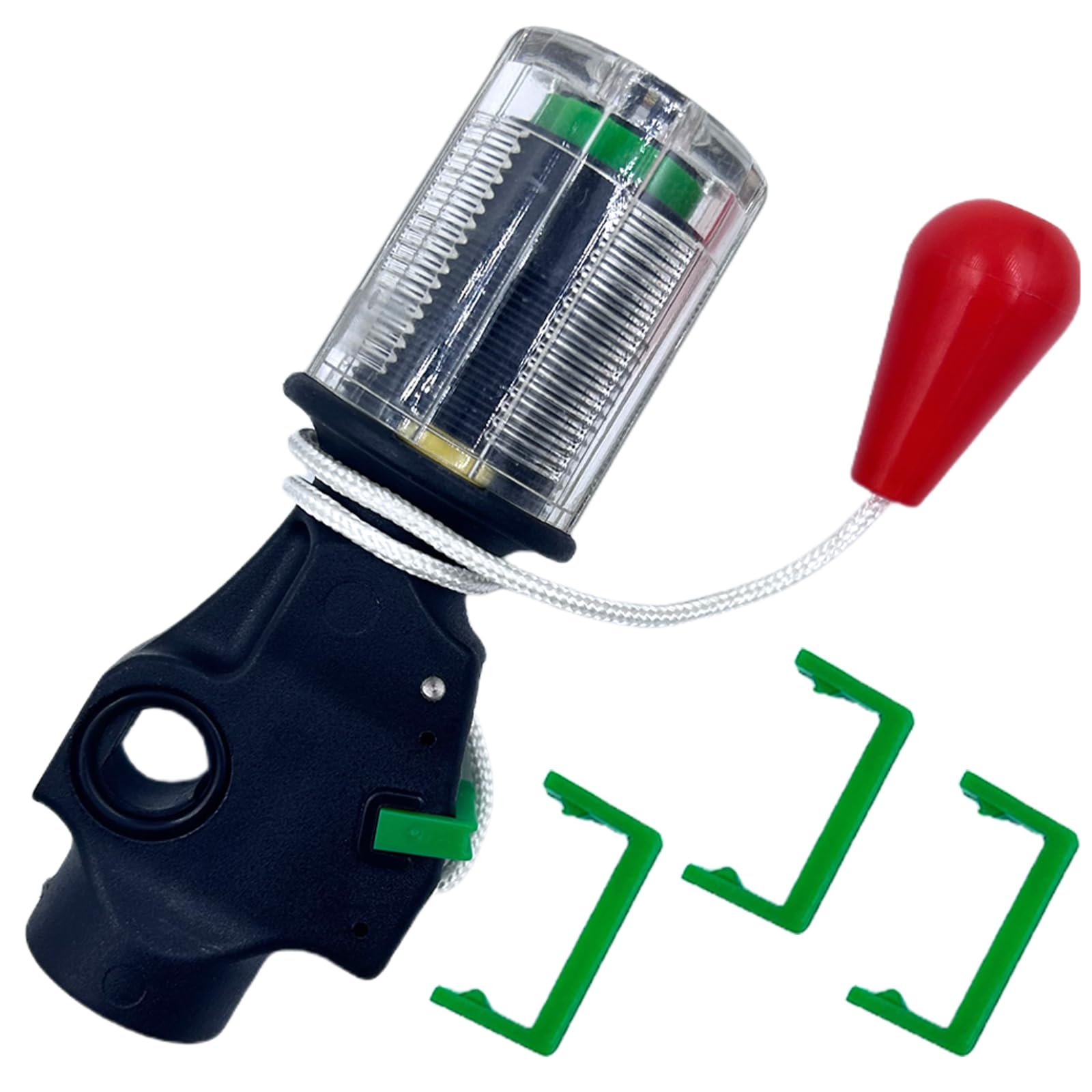Photo 1 of Automatic Inflator Device with 3 PCS Safety Clasps for Inflatable Life Jacket, Suitable for Cartridge Cylinder with 1/2 Inch Thread Life Vest Life Saving Belt