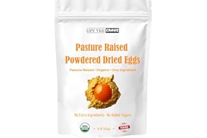 BUY THE CRAVE Powdered Dried Eggs, Grade A Eggs, Grass Fed Pasture Raised, 41 Servings, MRE Food Supply, Camping Essentials, Emergency Food Supply, 16 OZ (16 OZ)