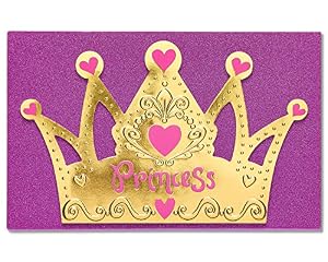 Image of American Greetings Birthday Card for Girl with Glitter, Princess Crown