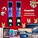 SoundSOUL Water Dancing Speakers Light Show Water Fountain Speakers LED Speakers (3.5mm Audio Plug, 4 Colored LED Lights, Portable Speakers) - Black