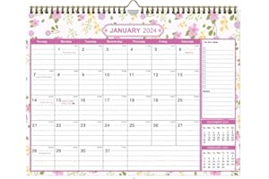 MRPAPA Calendar 2023-2024 -18 months calendar july 2023 - december 2024, Wall Calendar 15" x 11.5" Wall Planner, Large Ruled Blocks Perfect for Planning and Organizing for Home or Office- Floral