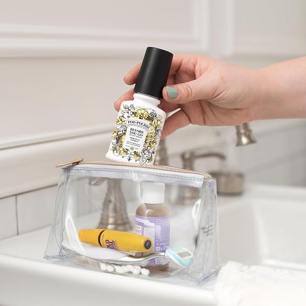POO-POURRI BEFORE-YOU-GO TOILET SPRAY, ORIGINAL CITRUS, 2 FL OZ, UP TO 100 USES, BATHROOM ODOR DEODORIZER WITH ESSENTIAL OILS FOR HOME OR WORK, TRAVEL ESSENTIALS, TSA APPROVED SIZE, LEMON BERGAMOT