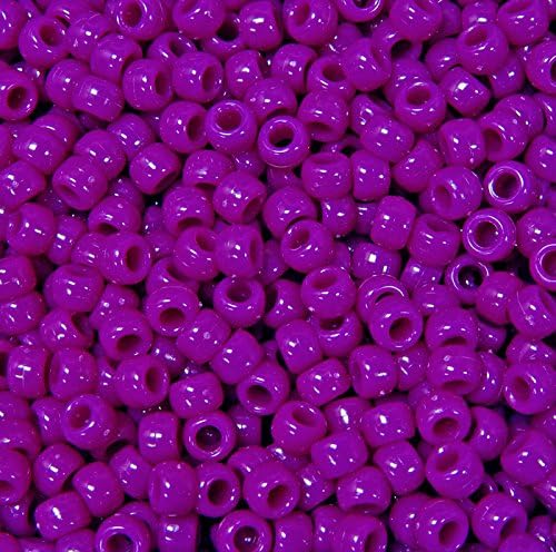 JOLLY STORE Crafts Boysenberry 9x6mm Pony Beads, Made in USA, 500pcs