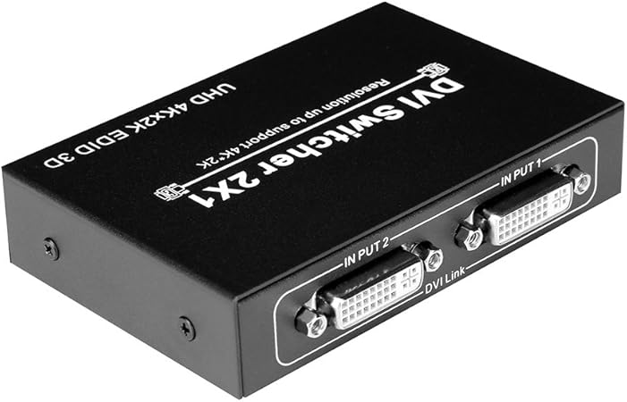 DVI Switcher 2x1 with IR Remote 2 inputs 1 output DVI-D: Amazon.co.uk