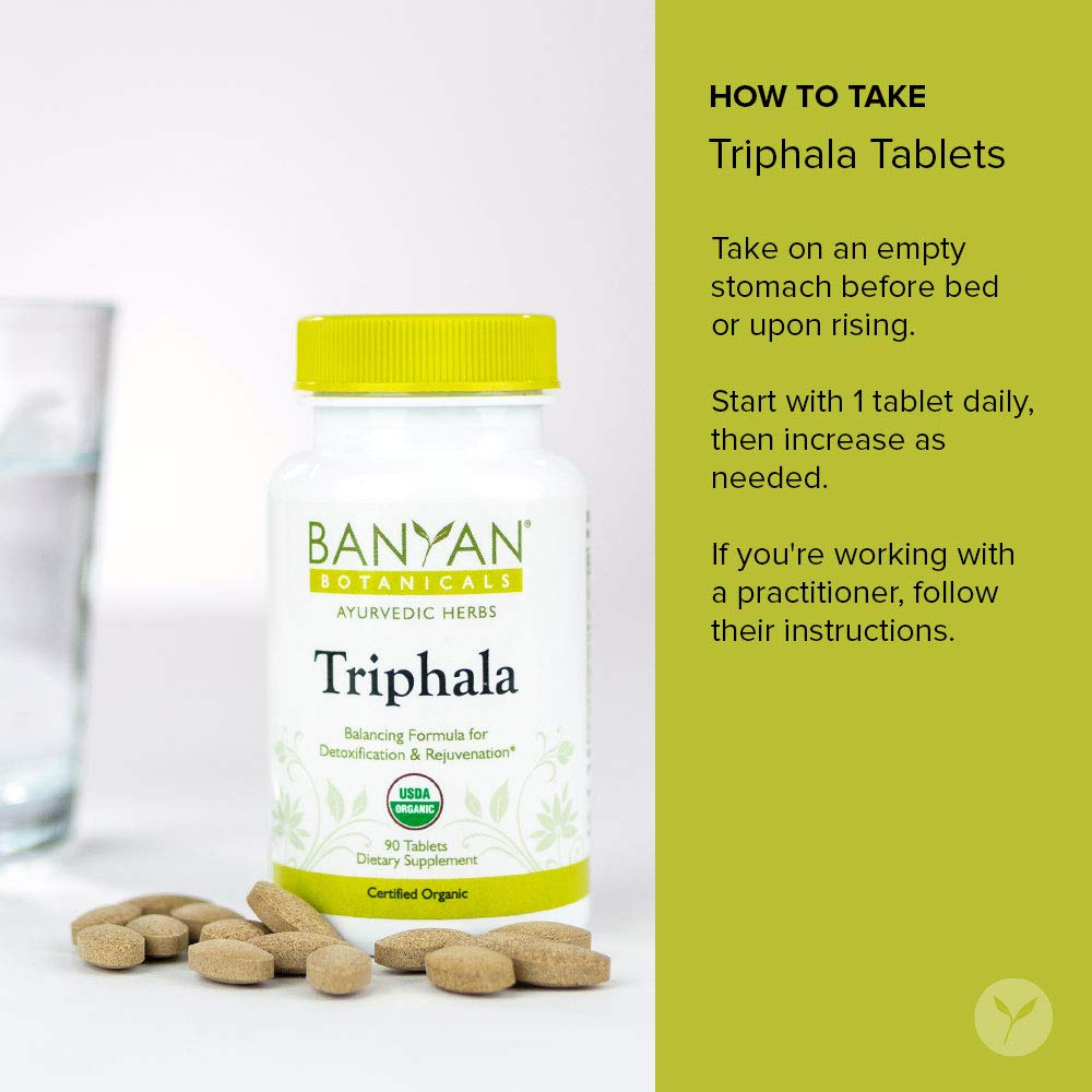 Banyan Botanicals Triphala Tablets Organic Triphala Supplement with
