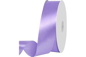 IEFOAH 1 1/2 inch Violet Ribbon,100 Yards 1-1/2 inch Violet Satin Ribbon Solid Fabric Ribbon for Gift Wrapping Floral Bouquets Wedding Home Party Decoration