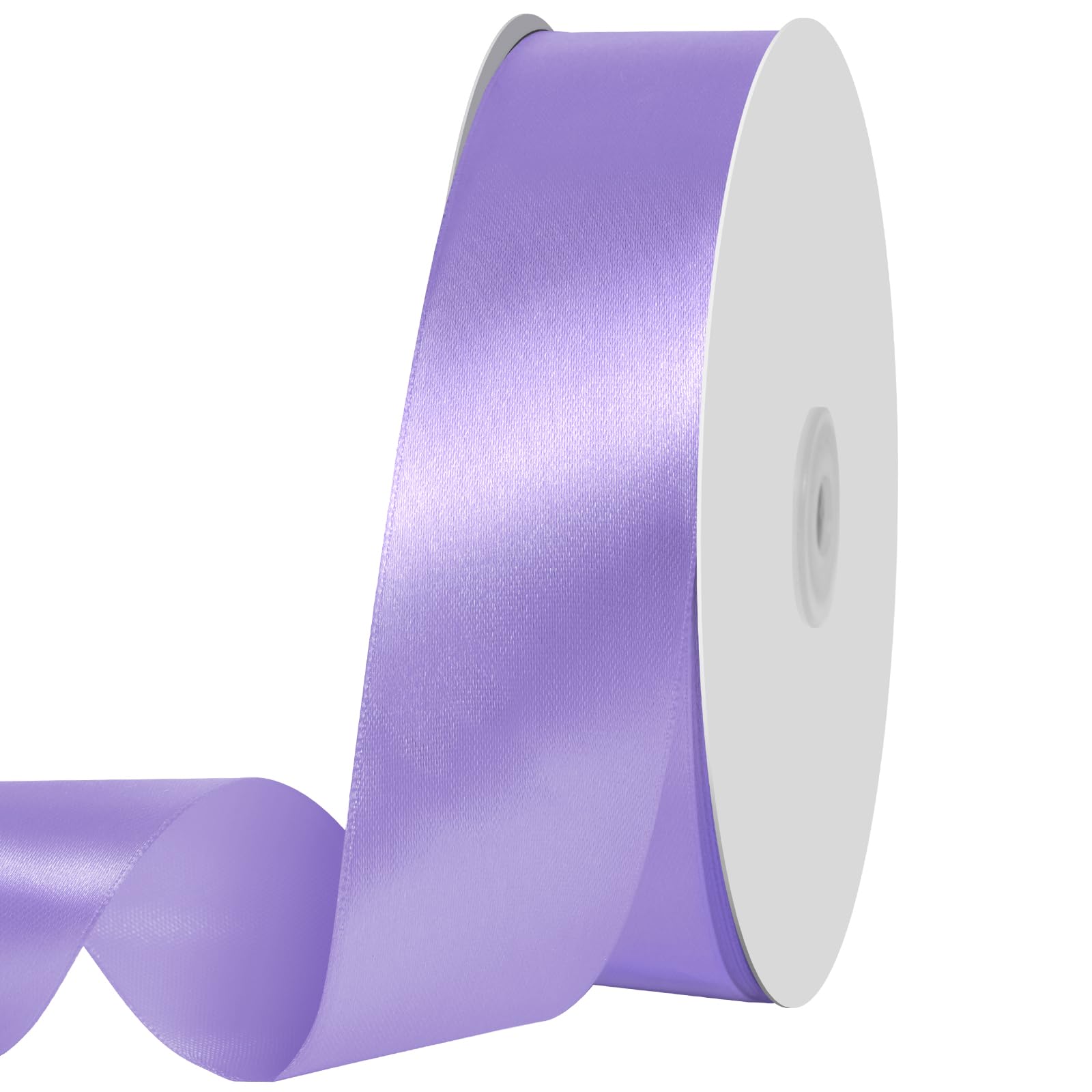 Photo 1 of 1 1/2 inch Violet Ribbon,100 Yards 1-1/2 inch Violet Satin Ribbon Solid Fabric Ribbon for Gift Wrapping Floral Bouquets Wedding Home Party Decoration