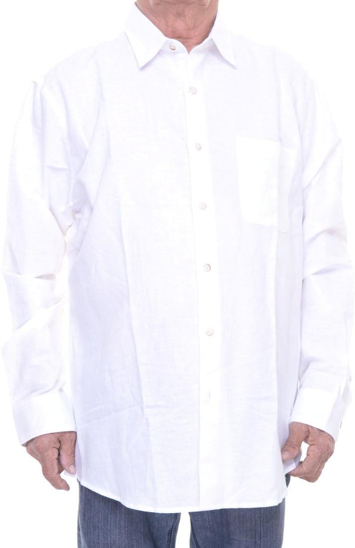 Tasso Elba Mens Linen Point Collar Dress Shirt
