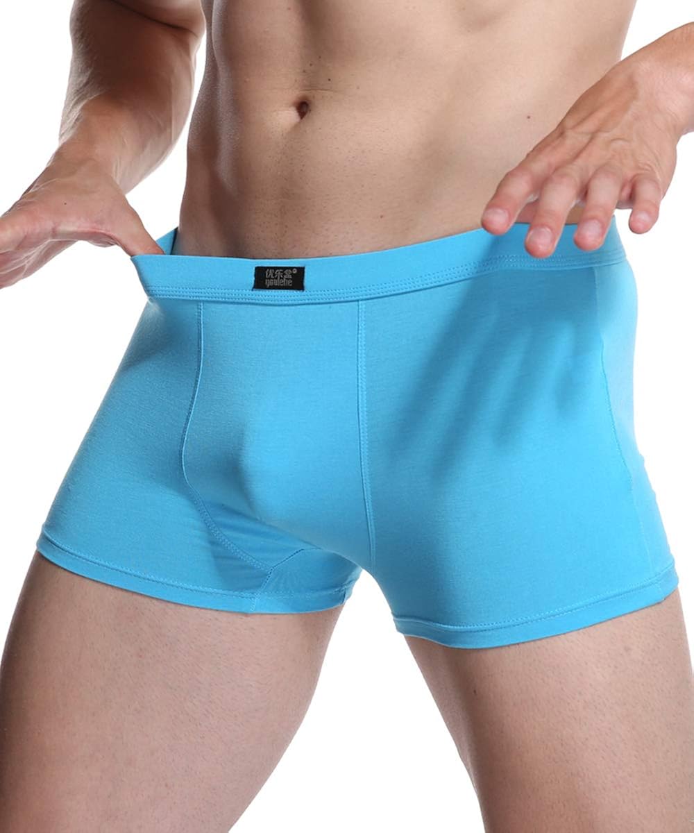 Youlehe Men's Underwear Soft Bamboo Boxer Briefs Stretch Trunks Pack at  Men’s Clothing store