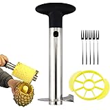 Vanleonet Pineapple slicer Corer, [Upgraded] 304 Stainless Steel Pineapple Cutter pineapple corer slicer tool for home and ki