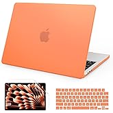 AKIT Compatible with MacBook Air 13 inch Case 2026 2025 2024-2022 M4/M3/M2 A3240 A3113 A2681, Slim Matte Hard Shell Laptop Case+Screen Protector+Keyboard Cover for MacBook Air 13.6 inch 2025, Orange