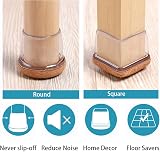 Ezprotekt Upgraded Clear Silicone Chair Leg Protectors 20-28mm 16PCS Round view 7