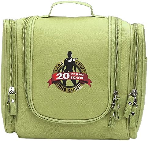 Travel Toiletry Bags 20 Year Celebration TR Tomb Icon Washable Bathroom Storage Hanging Cosmetic/Grooming Bag For Household Business Vacation, Multi Compartments, Waterproof Lining