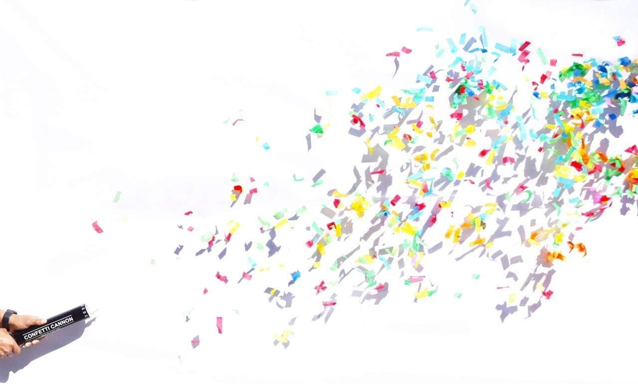 Amazon Legend Co 紙吹雪 キャノン マルチカラー 12インチ 生分解性 空気粉末 最大25フィート発売 お祝い 新年会 誕生日 結婚式 1パック 風船 バルーン おもちゃ