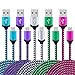 Micro USB Cable, Sicodo 5-Pack Extra Long 6FT High Speed USB 2.0 to Micro USB Nylon-Braided Fast Sync & Charging Cord Compatible with Samsung Galaxy S7 S6 Edge,Note 5,HTC,Motorola,Nokia,Sony, LG