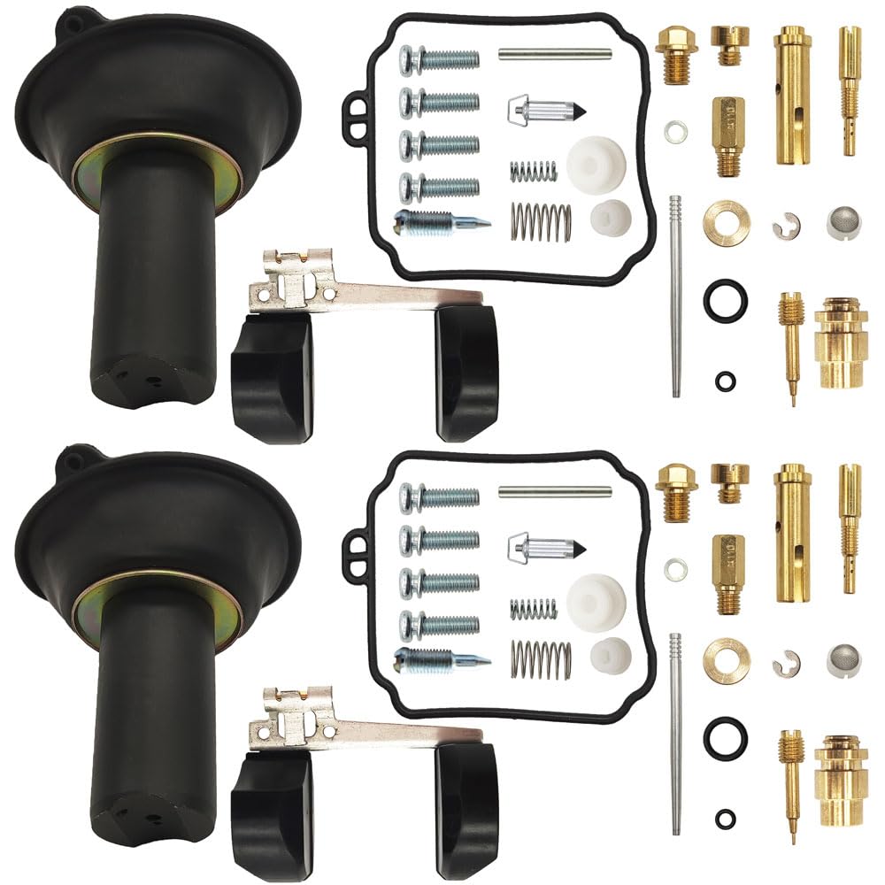 Photo 1 of 2-Pack Carburetor Carb Rebuild Repair Kits with Diaphragm Replacement for Yamaha V Star 650 XVS650 XVS650A XVS650AT 1998-2016