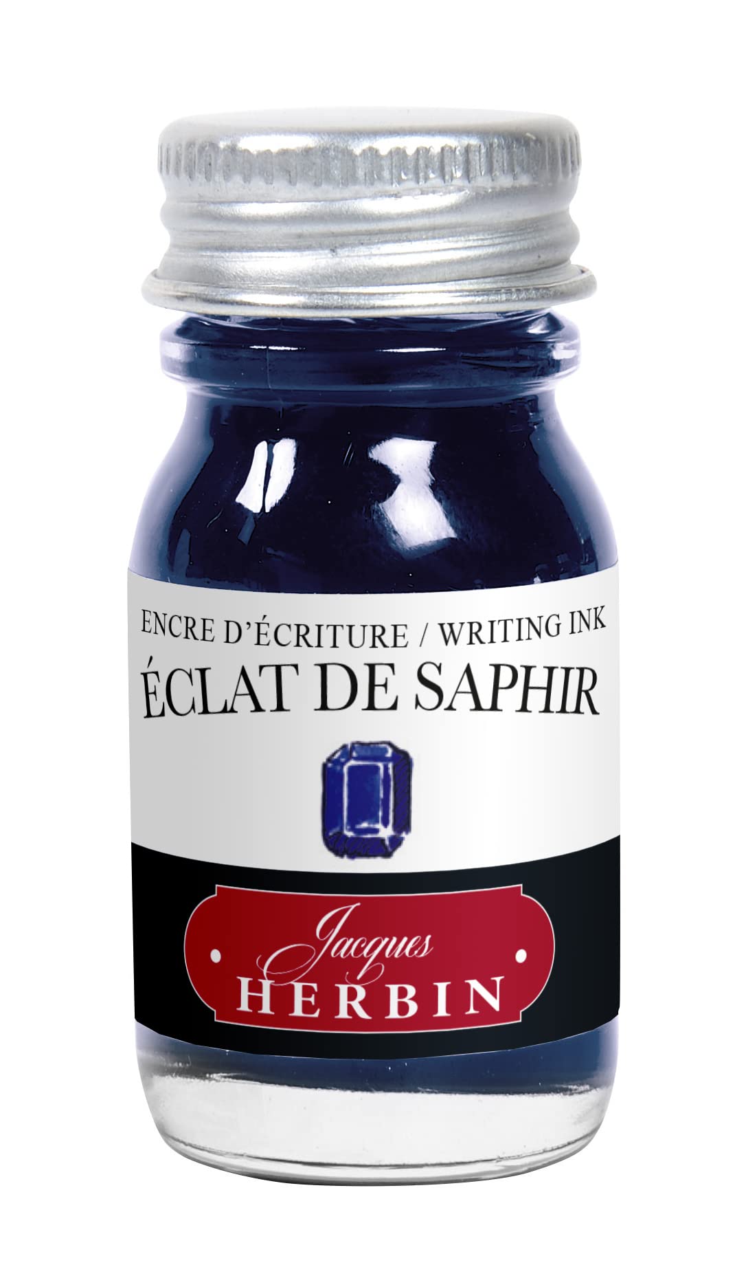 Jacques Herbin 11516T - Writing and drawing ink - Fountain pens and rollerball pens - Eclat de saphir/ Sapphire lustre - 10 ml - Made in France - Calligraphy