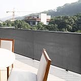 shsyue 90x500cm Balcony Privacy Screen Fence Cover HDPE UV Protection Windproof view 4