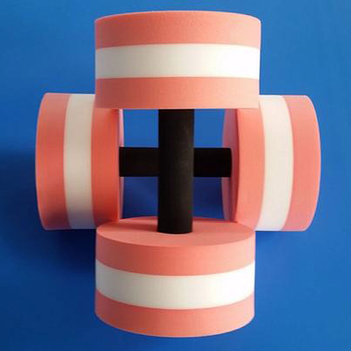 VERISA Water Aerobic Exercise Foam Dumbbells Pool Resistance 1 Pair, Water Fitness Exercises Equipment for Weight Loss 1 Pair - 3 Colors Available (PINK)