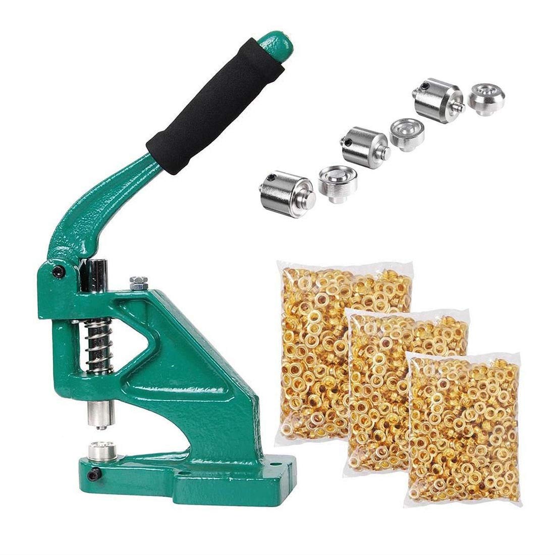Grommet Machine 3 Die 0 2 4 900 Grommets Eyelet Hand Press