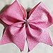 CHEER BOW - JUST DO IT ! Black Glitter Cheerleading Bow with white glitter lettering - Custom & Team cheer bows by request ...check out the other colors available by request