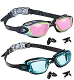 EverSport Swim Goggles, Pack of 2, Swimming Glasses