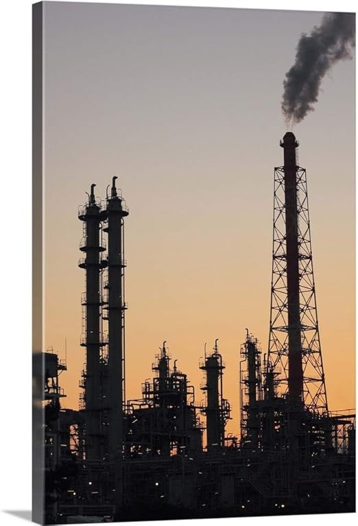Amazon キャンバス上需要プレミアムシックラップキャンバス壁アート印刷題名petrochemical植物 坂井市 大阪の県のシルエット 日本 X 30 24 x30 None アートフレーム ポスター オンライン通販