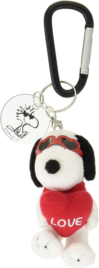 Amazon スヌーピー ハートグラス カラビナマスコット ぬいぐるみ おもちゃ