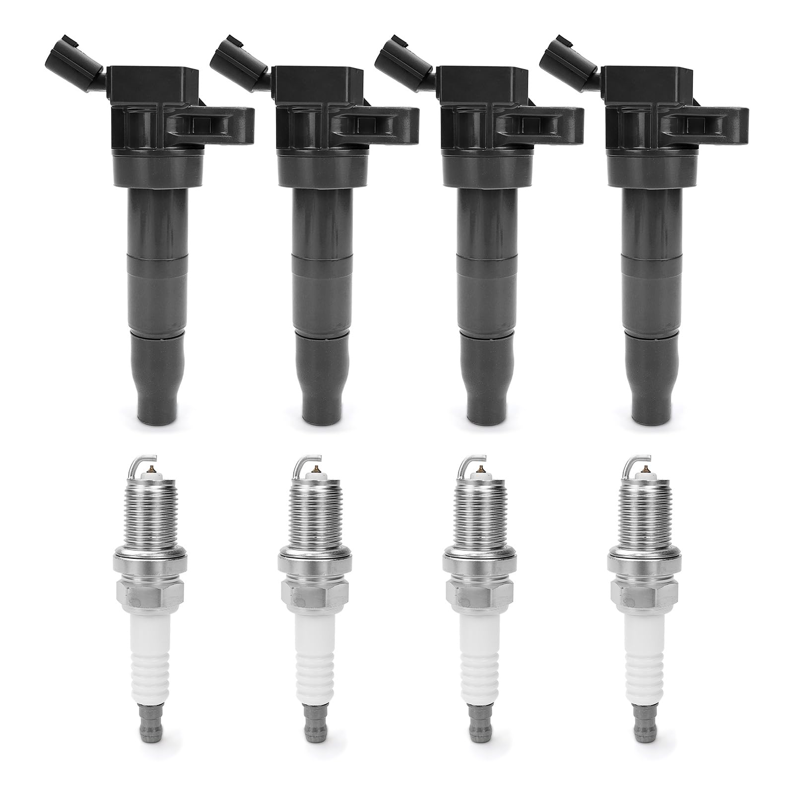 Photo 1 of FEXON 4x Ignition Coils and 4x Iridium Spark Plugs Compatible with Hyundai Santa Fe 2010-2012 L4 2.4L, Sonata 2009-2010 & Kia Forte 2010-2013, Optima 2009-2010 UF-611