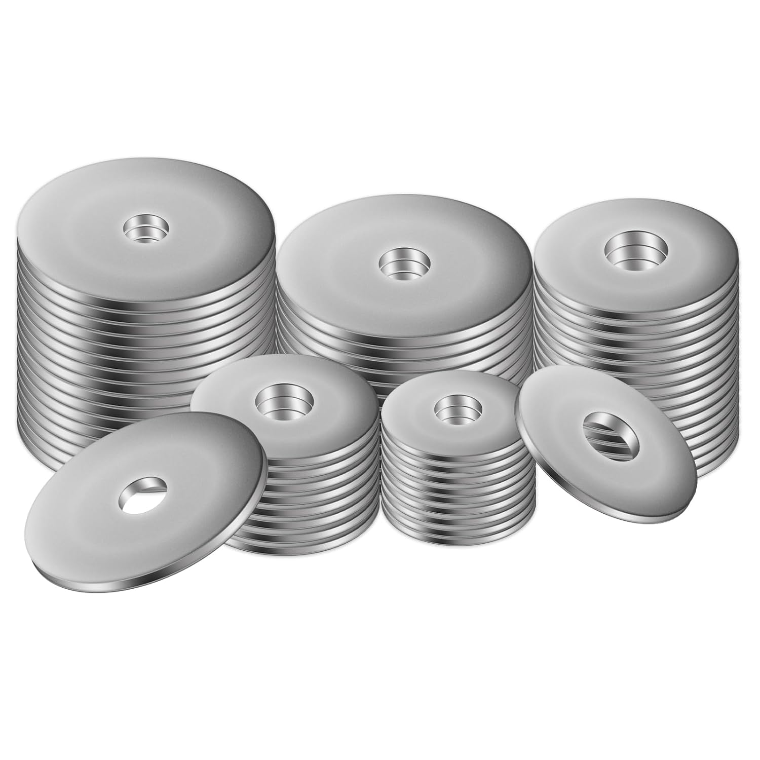 M10 Washers for Screws, 50 Pcs Penny Washers, 304 Stainless Steel Large Metal WashersFlat Repair Washer for Bolts, Plain Round Lock Washer Spacers for Bolts Screws (M10 x 25-50PCS)