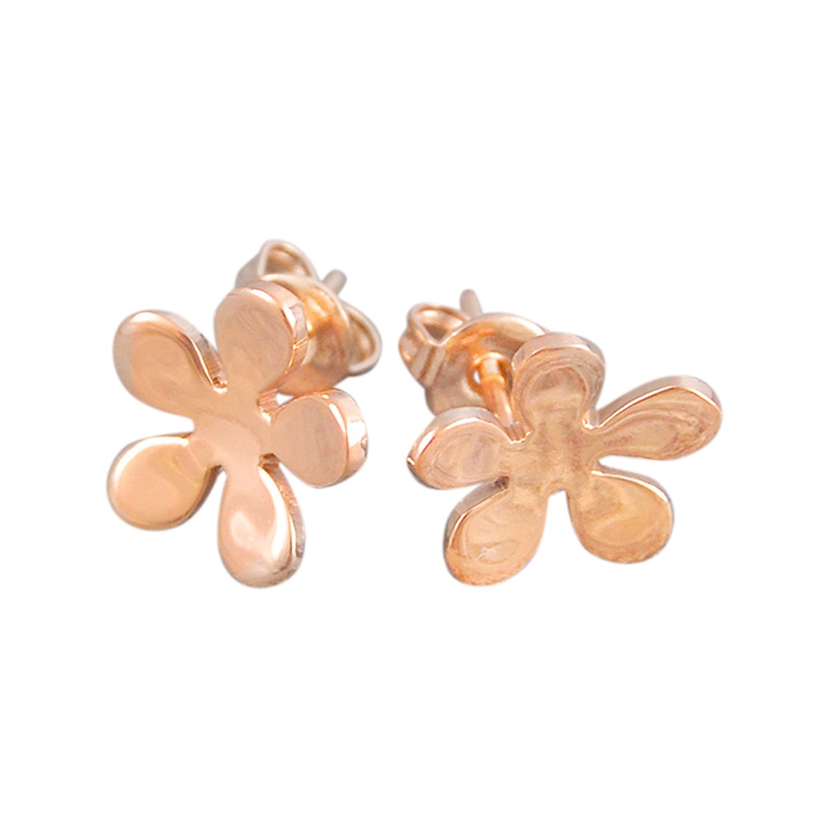Handmade 18 Carat Blossom Rose Gold Stud Earring with Signature Gift Packaging by Otis Jaxon