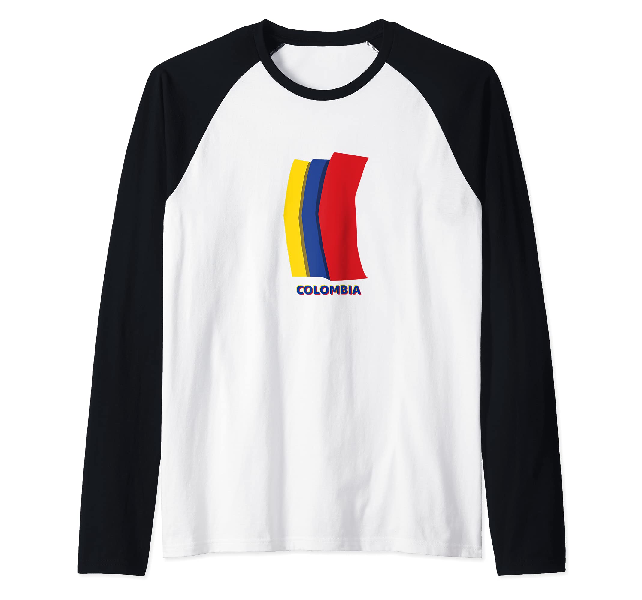 Flag Colombia Raglan Baseball Tee
