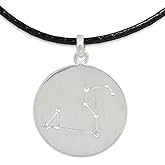 NOVICA Artisan Handmade White Topaz Pendant Necklace Leo Sign Zodiac in Silver with Sterling Cord Thailand Birthstone [21.25 in L 2 mm W Pendant(s) 0.8 in Diam.] ' Constellation Leo'