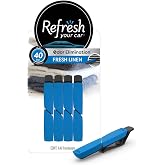 Refresh Your Car Air Freshener Vent Sticks, Fresh Linen Scent, 4 Pack, Convenient Car Vent Sticks