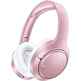Hybrid Active Noise Cancelling Bluetooth 6.0 Headphones 120H Playtime 6 ENC Clear Call Mic, Over Ear Headphones Wireless with Hi-Res Audio Comfort Earcup Low Latency ANC Headphone for Travel Workout