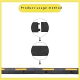 uyoyous 2 Channel Rubber Cable Floor Protector Ramp 100x15x3CM Heavy Duty Garage view 5