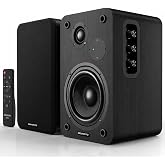 MEVOSTO Active Bookshelf Speakers Pair: 5-Inch Wired Stereo for PC and TV | Black Multi-Device Stereo - USB Audio for PC; BT5.4/RCA/AUX for Compatible TVs; Dual 1-Inch Silk-Dome Tweeters + Bass/Treble