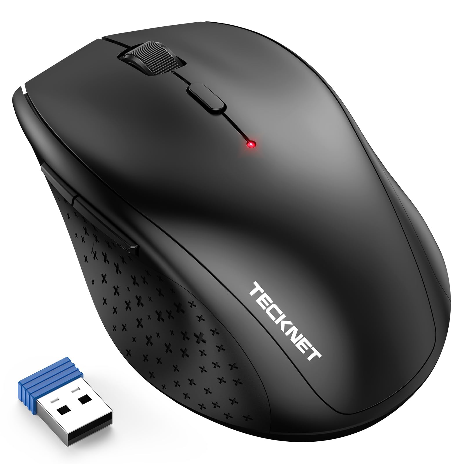 TECKNET Kabellose Maus, 4800 DPI 2.4G Funkmaus mit USB Empfänger, 30 Monate Batterielaufzeit, Optical Tracking, Wireless Maus mit 6 Tasten für PC Laptop Windows Mac MacBook Linux