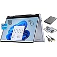 Dell Inspiron 14 2-in-1 Laptop, FHD+ 14 inch Touchscreen, Intel Core 5 120U (Beats i7-1355U) 10-Core CPU, 16GB RAM, 1TB SSD + 500GB Portable Storage Hub, Backlit KB, FP Reader, WiFi 6E, Win 11