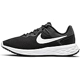 Nike W Nike Revolution 6 Nn, Women's Sneaker, Black White Dk Smoke Grey Cool Grey, 6