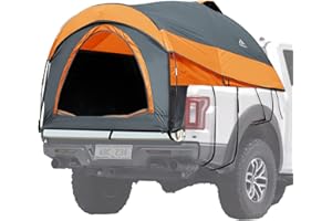 Forceatt Truck Bed Tent, Fits 5’-6.5’ Truck Tent, Waterproof PU2000mm Pickup Truck Tent 6.5 Foot Bed, Easy Setup 2 People Portable Truck Tents for Camping, Hiking, Fishing