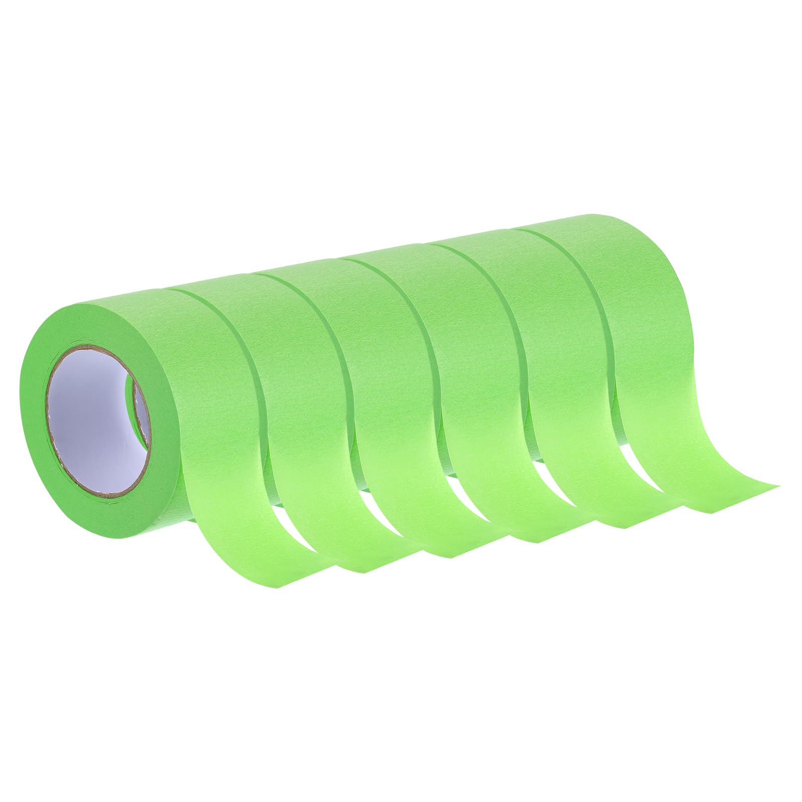 Rebower Masking Tape Green Painters Tape Paper Tape [for Crafts DIY Walls Painting Packing Automotive Home Decoration Teaching]- 2 Inch x 60 Yards/6 Rolls