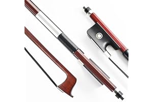 VINGOBOW Brazilwood Viola Bow For 14"-17" Violas Full Size 74.5cm Ebony Frog Natural Mongolian Black Horsehair Well Balanced Sweet Tone